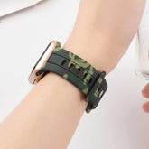Camouflage Silicone Strap with Butterfly Clasp